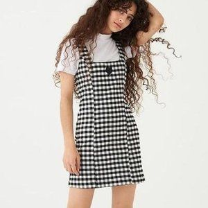 EUC Lazy Oaf Heart Gingham Mini Dress